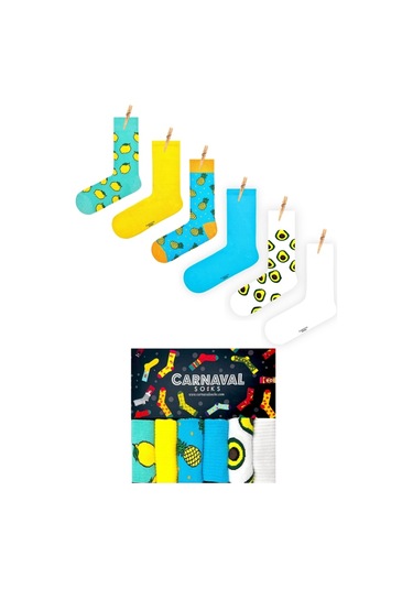 6'lı Desenli Ve Düz Renkli Çorap Seti Renkli