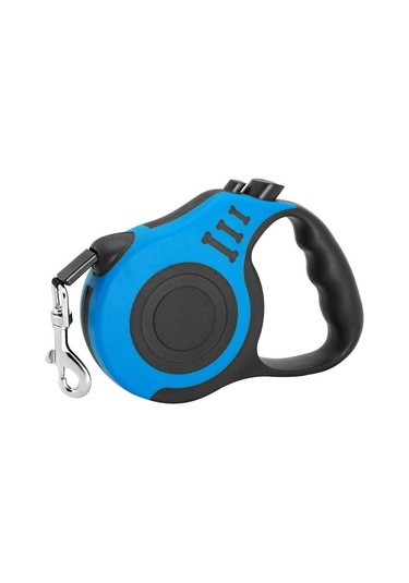 Kemik Desenli Otomatik Gezdirme Tasması 3 Mt. Mavi