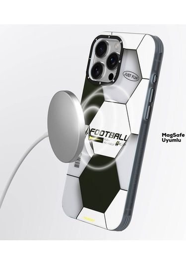 İphone 16 Pro Uyumlu Kılıf Magsafe Şarj Özellik Spor Tasarımlı Youngkit Dynamic Serisi Beyaz - Siyah