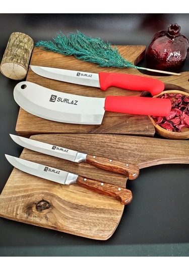 Sürmene Sürlaz Karışık Satır Zırhlı Mutfak Bıçak Seti