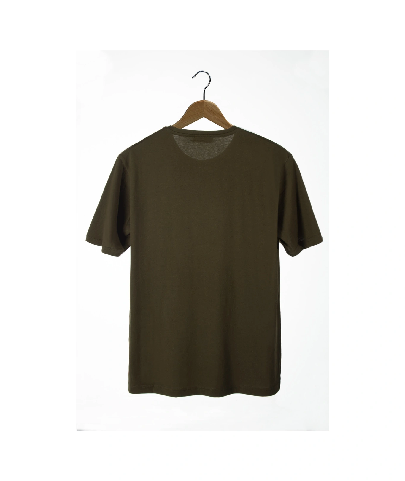 Veaven Unisex Haki Bisiklet Yaka Basic Oversize T-shirt Haki