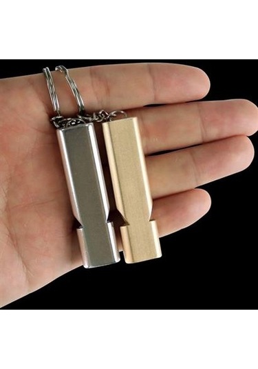 Sos Acil İmdat Düdüğü Alüminyum Islık Anahtarlık Kamp Yürüyüş Aksesuar Araçları