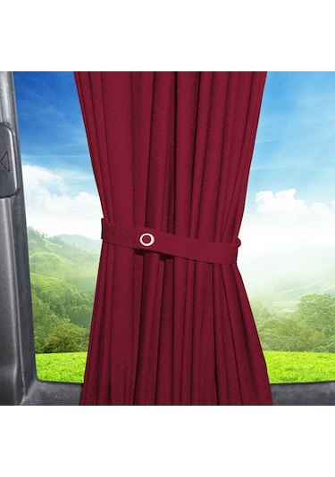 Pandami Citroen Berlingo 2.nesil 2008-2018 Uyumlu Bordo Raylı Oto Perde Takımı