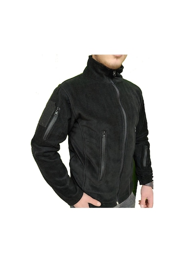 Lıghtınghm Erkek Haki Askeri Taktik Fermuarlı Polar Mont Ceket