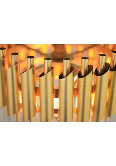 Palmira 45'lik Kristal Taşlı Lüks Avize - Sarı-yaldız Sarı Yaldız