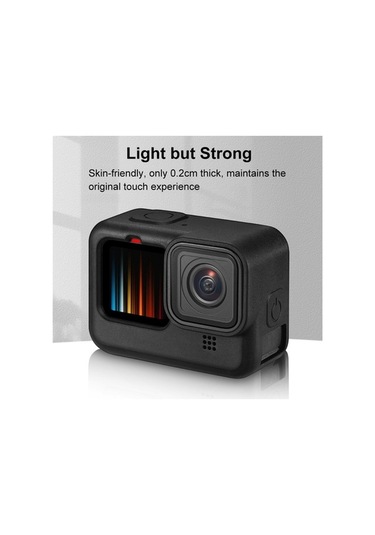 Pazly Gopro Hero9 Yedek Silikon Kılıf - Kamera Koruma Kapağı Ve Lens Korumalı Siyah/mavi