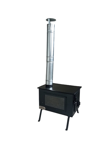 Şömine Camlı Kamp Sobası Cam Sağda