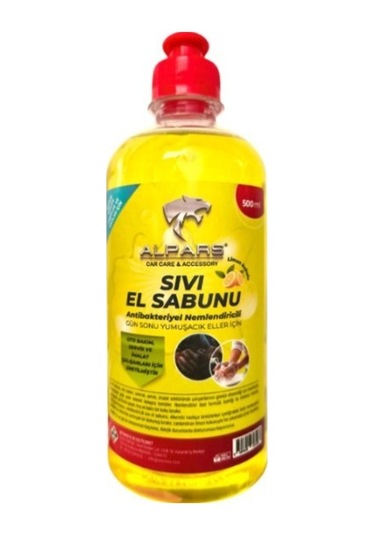 Alpars İmalat Bakım Tamir Servis Çalışanları İçin Sıvı El Sabunu Nemlendiricili 500 Ml Limon Kokulu 1 Adet