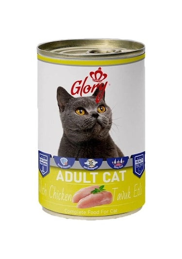 12x400 Gram Glory Parça Etli Karışık Kedi Konservesi