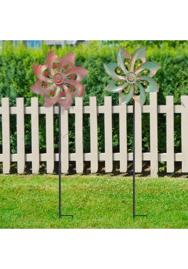 Xindoker Bahçe Ve Avlu İçin Demir Çevreci Süs Eşyası - Kırmızı Renkli 95cm Ornamental Fırça