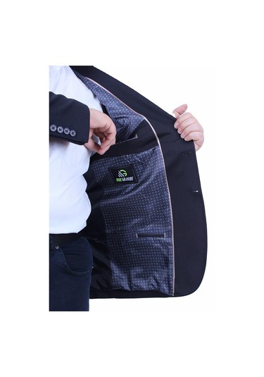 Starbattal Erkek Büyük Beden 4 Drop Blazer Zaha Ceket 500603 Lacıvert Lacivert