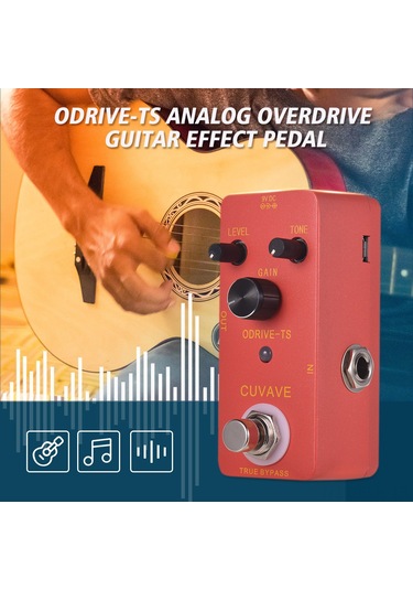 Xindoker Cuvave Odrıve-ts: Dinamik Tepki Ve Parlak Ton İle Ts808 Stili Overdrive Pedalı - Level, Gaın, Tone Kontrolleri, True Bypass, Dayanıklı Çinko Çelik Kasa
