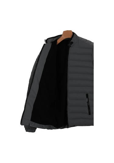 Erkek Dar Kesim Karbon Deri Şişme Mont Rar01226 001