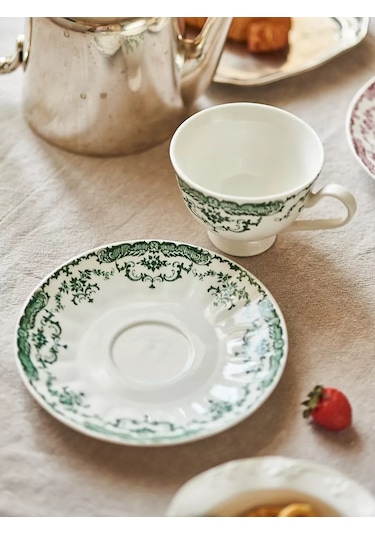 Roomi Seramik Çay Takımı 200 Ml, Fincan Ve Fincan Tabağı Seti 253613822 Beyaz