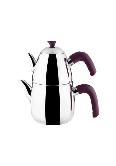 Fms Masal Büyük Boy Çelik Çaydanlık Mürdüm