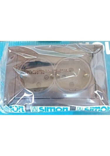 Simon 34 Renkli İkili Topraklı Priz Çerçeveli