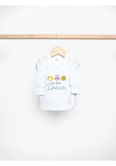 Sezgibaby 3'lü Kız Bebek Zıbın Seti Beyaz-pembe