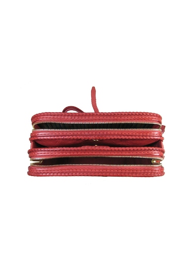 Gön Handmade Deri Örgü Postacı Çanta ( Peke)
