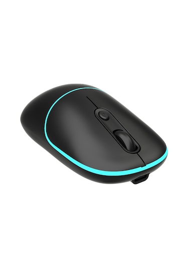 Lecoo WS210 Kablosuz 1600DPI 6 Tuşlu Çift Modlu RGB Şarj Edilebilir Sessiz Mouse
