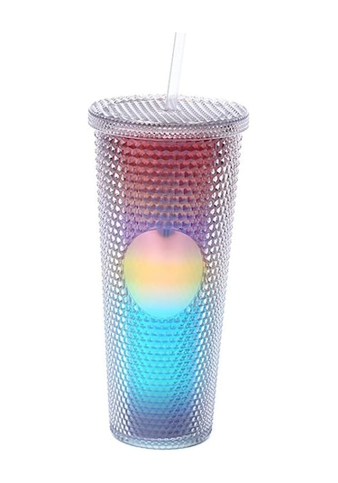 Çok Renkli 710ml/24oz Büyük Kapasiteli Su Bardağı Tamamen Çivili Mat Tumbler Geniş A Sızdırmaz Kapaklı Yeniden Su Bardağı 55038941