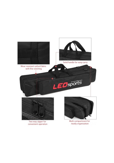 Aubyhe 70cm İki Katlı Oxford Misina Çantası - Su Geçirmez, Üç Bölmeli, Ayarlanabilir Askılı Kayışlı Balıkçılık Gereçleri Çantası