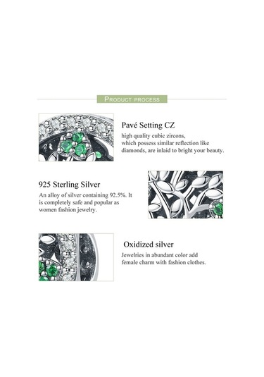 Fastbuy Hayat Ağacı Boncuklu S925 Ayar Gümüş Elmas Kolye, Çok Renkli Boncuk Zinciri Aksesuar Çok Renkli