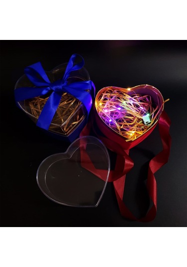 Büro Ev Ofis Hediyesi İçin Tekli Ledli Kalp Stil Prestij Kutu