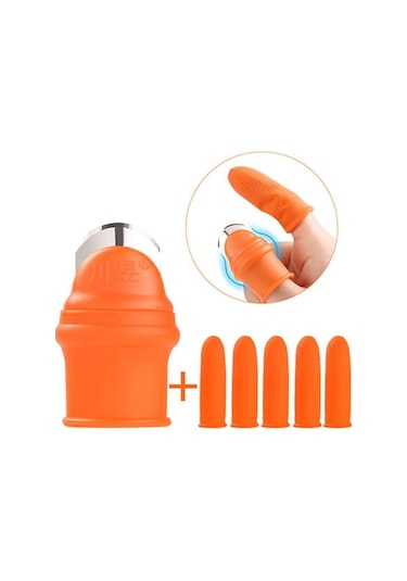 Silikon Başparmak Bıçağı Parmak Soyucu Koruyucu Soyacak Eldiveni MEDIUM