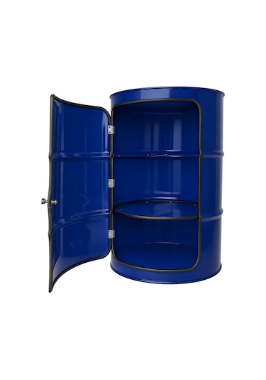 Metal Varil Dolap Lacivert