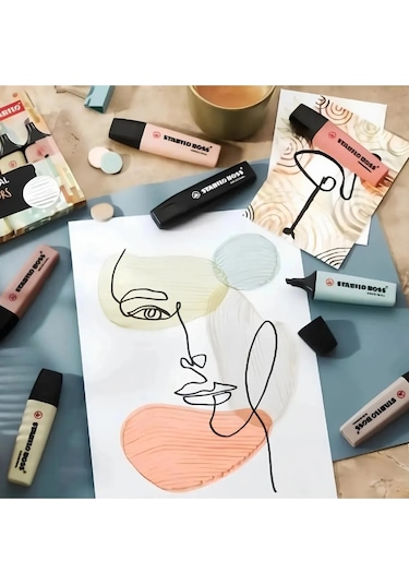 Stabilo Boss Nature Colors 7 Renk 2024 Yeni Doğal Renkler Serisi Çok Renkli