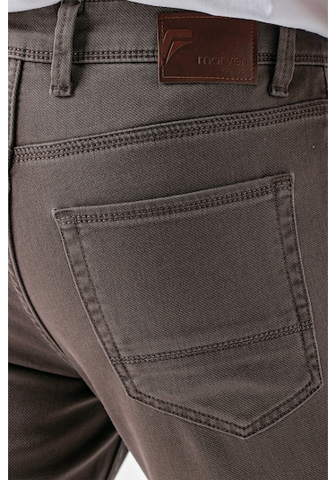 Erkek Kahve Mevsimlik Pamuk 5 Cep Slim Fit Jean Pantolon 24ms003029400 Kahverengi
