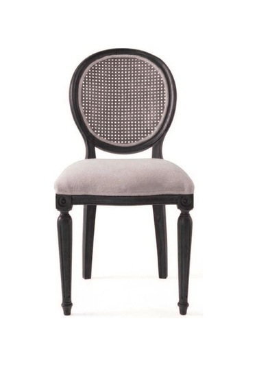 Madalyon Hazeranlı Ahşap Klasik Sandalye Siyah