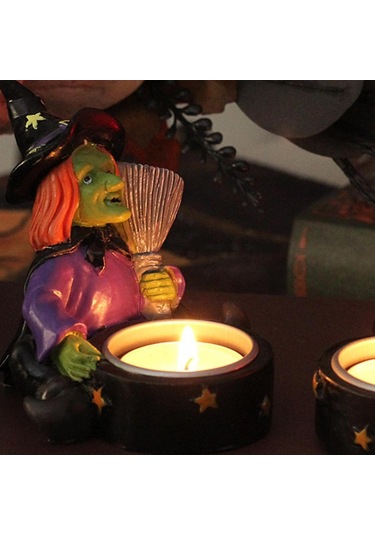 Suntek Cadılar Bayramı Mumluk Pratik Parti Dekoru Tealight 10cmx8.2cmx8.9cm