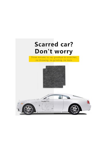 Aubyhe Araba Çizik Onarım Bezi Nano Teknolojiyle Çizik Kaldırıcı 2 Adet Gri 10x10cm