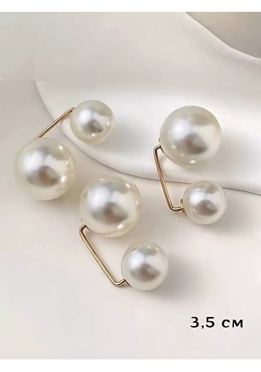 Beautiful Detail Kadın Broşları Takı İğneleri. 3 Adet Beyaz Set 38372939 Beyaz