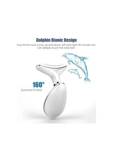 Lichen Yüz Boyun Kaldırma Güzellik Cihazı Ems Yüz Masajı Led Beyaz