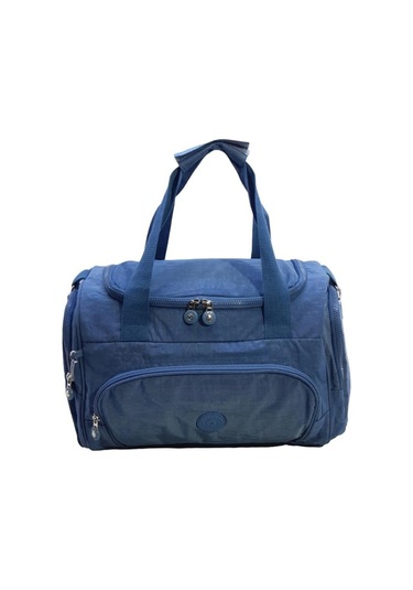 Hafif Klinkır Kumaş Yağmur Geçirmez Kabin Boy Seyehat Spor Çantası Mavi