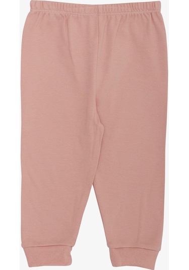 Breeze Kız Bebek Pijama Takımı Renkli Gökkuşağı Desenli Bej 4 Ay-1 Yaş, Bej-bej Bej