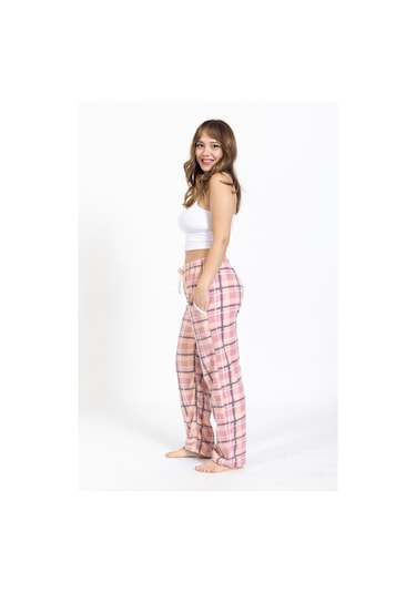 Kadın Polar Kışlık Eşofman Alt Waynap Polar Alt- Açık Pembe