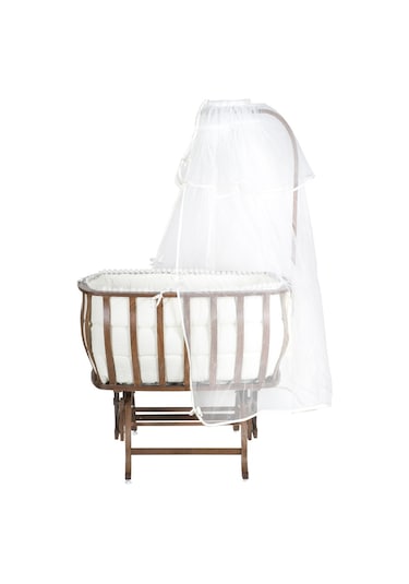 Setaymobilya Doğal Ağaç Beşik, Otantik Sallanan Beşik + Uyku Seti - Setay