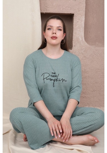 Fames Pijama Mint Büyük Beden Pijama Takım Mint