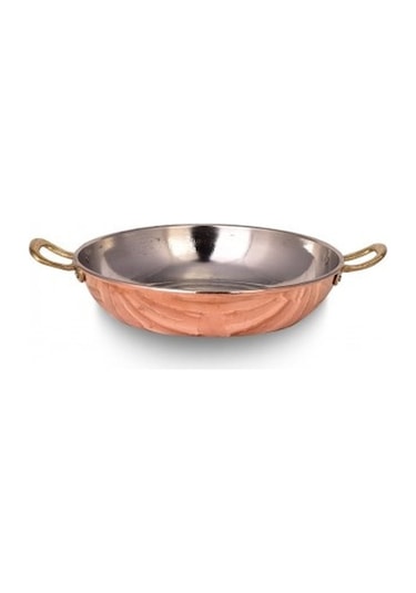 Turna Bakır Çelebi Tava 5 No 22 CM El Dövme Kırmızı Turna7575-1