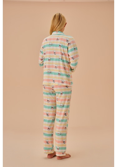 Suwen Lulusu Maskülen Pijama Takımı Sh25218660b1349 Ekru