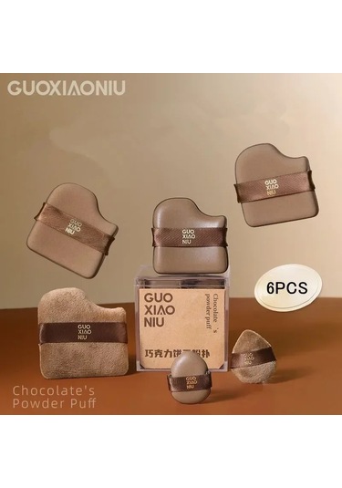Guoxiaoniu 6 Adet Makyaj Blenderi Gevşek Toz Vakıf Bb Krem Kozmetik Appli One Box