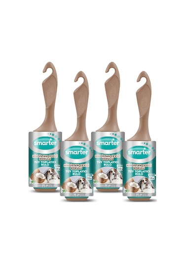 Smarter Hindistan Cevizi Kokulu Tüy Toplayıcı Rulo 4'lü Kedi Köpek