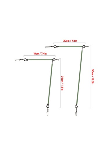 Jeemson Deniz Ve Bot Balıkçılığı İçin 50cm Çelik Tel Tek Bıçaklı Dengeleyici - Kalın Çelik, Yüksek Dayanıklılık, Çok Yem Takma Özelliği