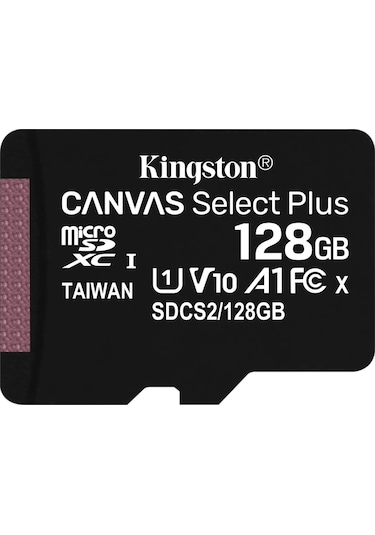 Kingston Canvas Select Plus SDCS2/128GB 128 GB MicroSDXC Class 10 UHS-I Hafıza Kartı + Adaptör