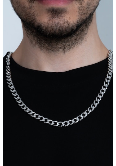 Gurmet Çelik Erkek Kolye Ve Bileklik Seti Kalın 8 Mm Eck18S (417475144)