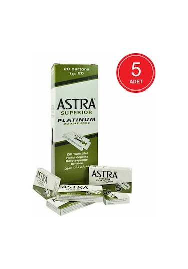 Astra Platinium Tıraş Jileti 5 x 20 Adet