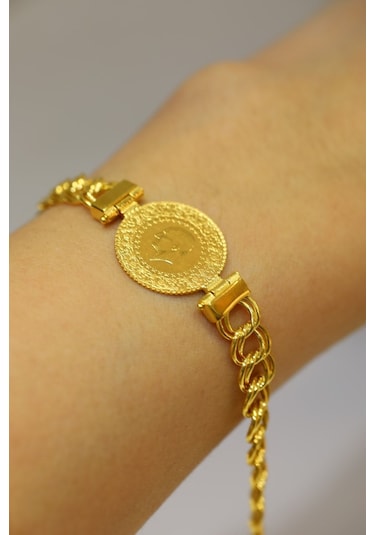 Yenigün Kuyumculuk 22 Ayar Çeyrek Altınlı 14 Ayar Altın Samanyolu Bileklik
